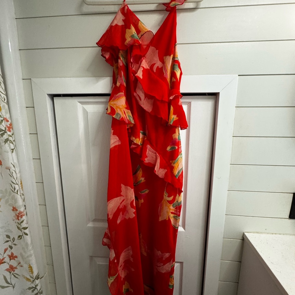 Floral Red Maxi Dress